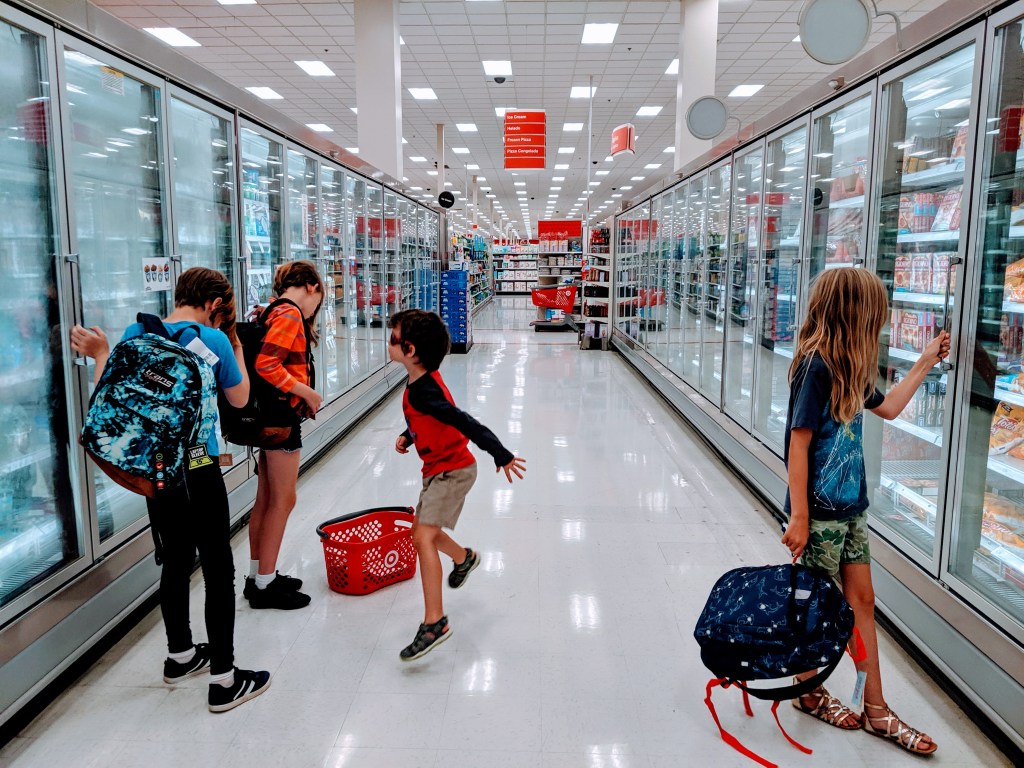 Kids at Target
